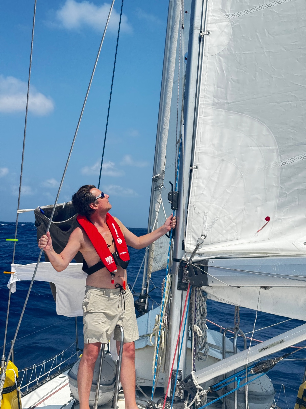 Reefing the mainsail